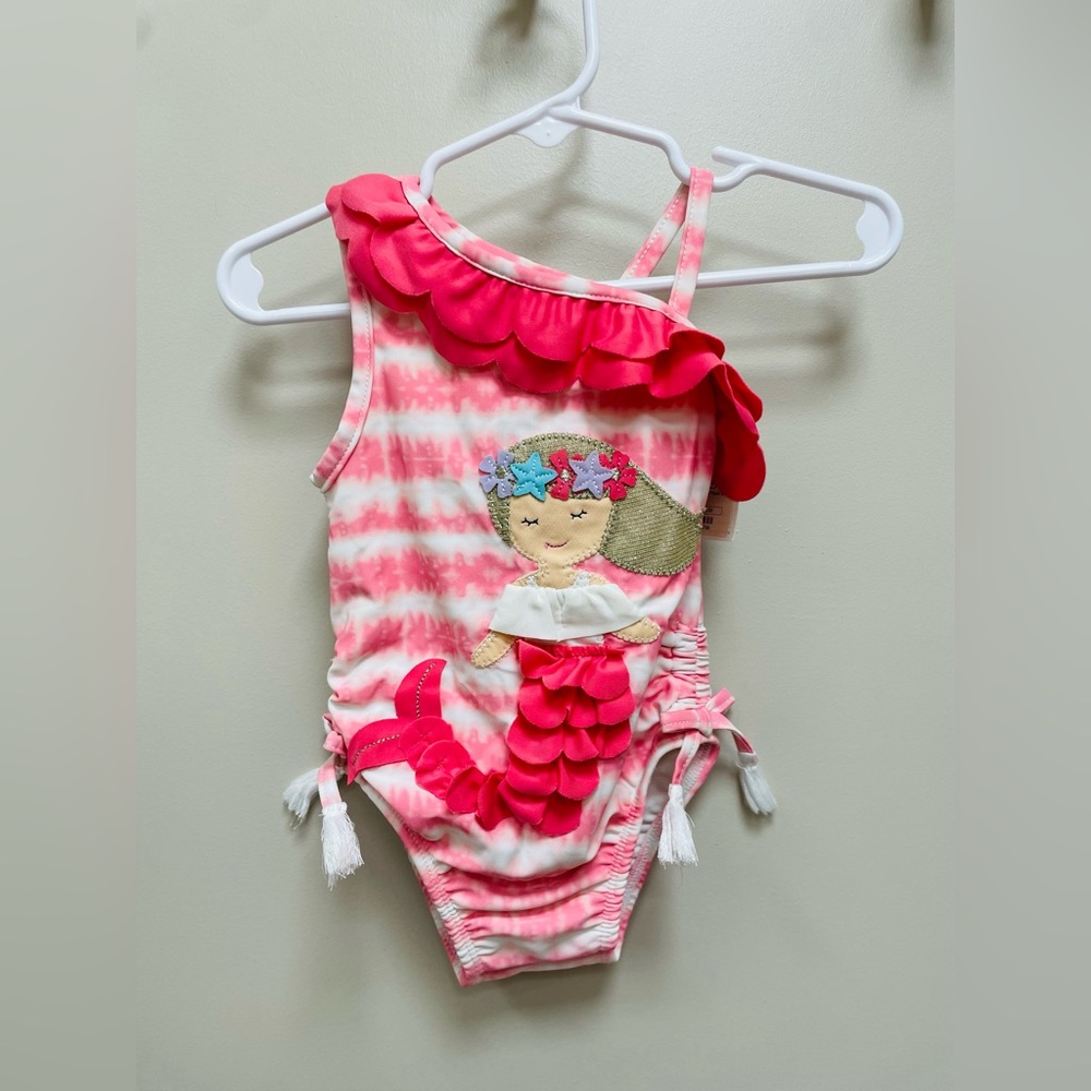 Mud Pie Pink Mermaid One Piece Swimsuit